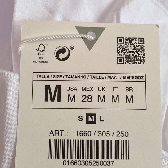 NWT. Zara White Asymmetric Ruffled Bodysuit. Size S, M, L. - Picture 9 of 12